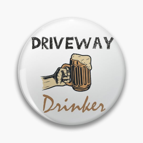 Item preview, DRIVEWAY Drinker social distancing quarantined Slim Fit T-Shirt designed and sold by Draw Design.