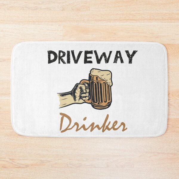 Item preview, DRIVEWAY Drinker social distancing quarantined Slim Fit T-Shirt designed and sold by Draw Design.