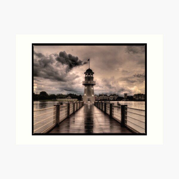 Stormy Lighthouse Art Print