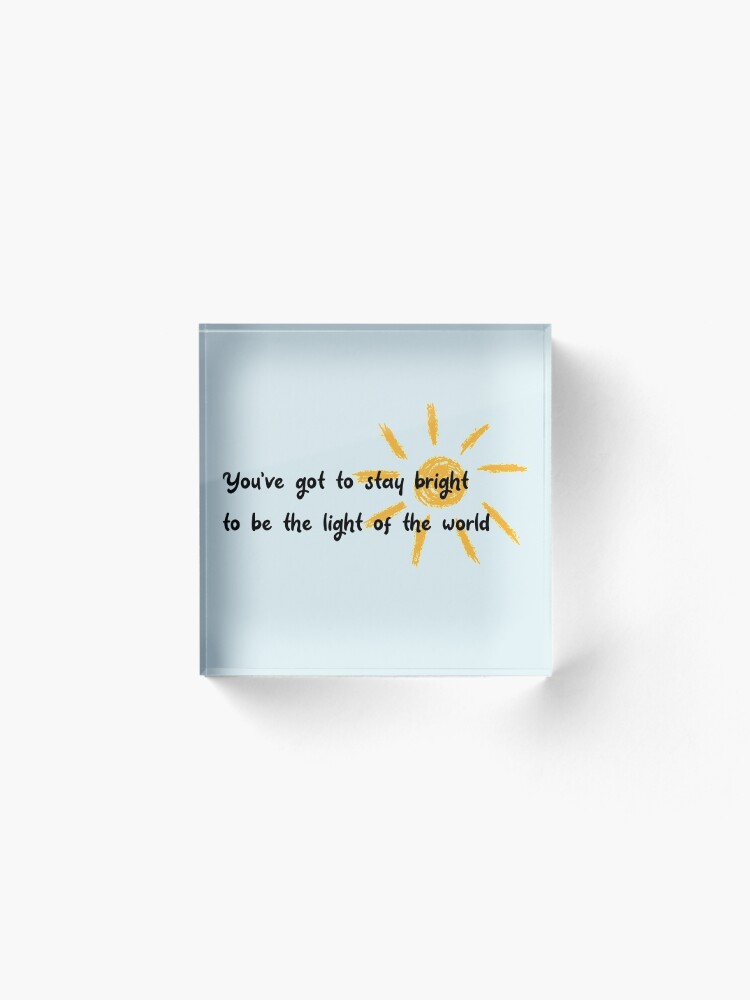 Alternate view of Light of the World Acrylic Block