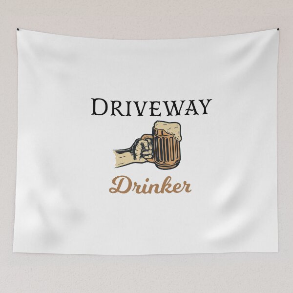 Item preview, DRIVEWAY Drinker social distancing quarantined  T-Shirt designed and sold by Draw Design.