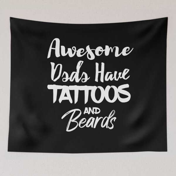 Item preview, Awesome dads have beards and tattoos designed and sold by GLOW BUYGLOW.