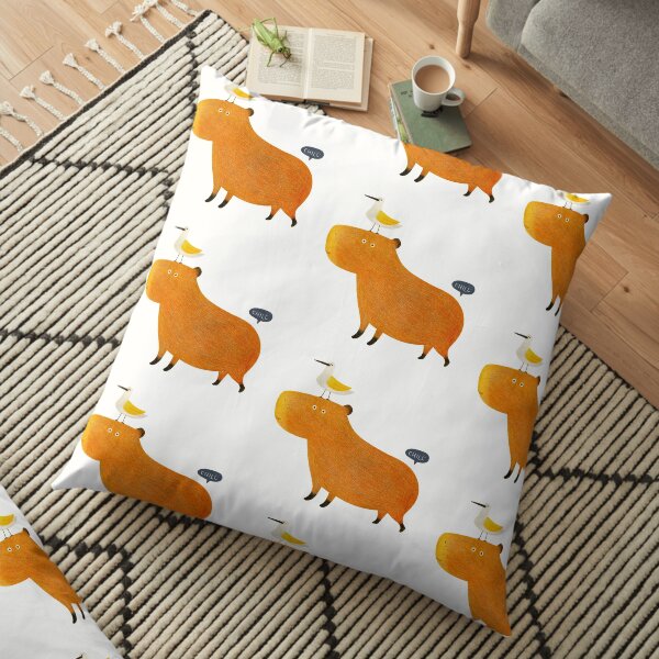 Hapybara Capybara Floor Pillow