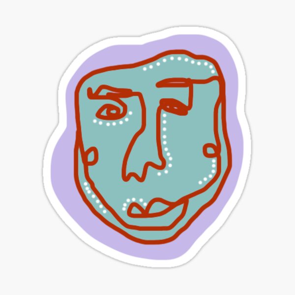 Item preview, Blue Squiggle Face designed and sold by vibsy.