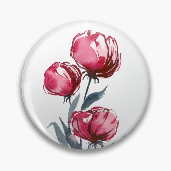 Item preview, Red Watercolor Flowers designed and sold by Alisha Watercolors.