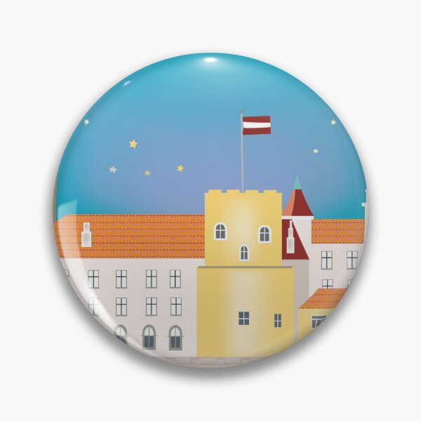 Item preview, Riga, Latvia - Skyline Illustration by Loose Petals designed and sold by LoosePetals.