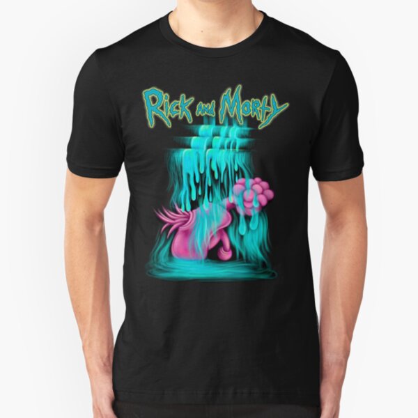 Rick and Morty Plumbus Waterfall Slim Fit T-Shirt