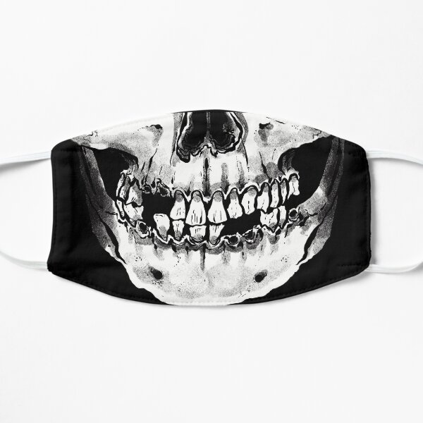Calavera clásica extrañamente familiar Mascarilla plana