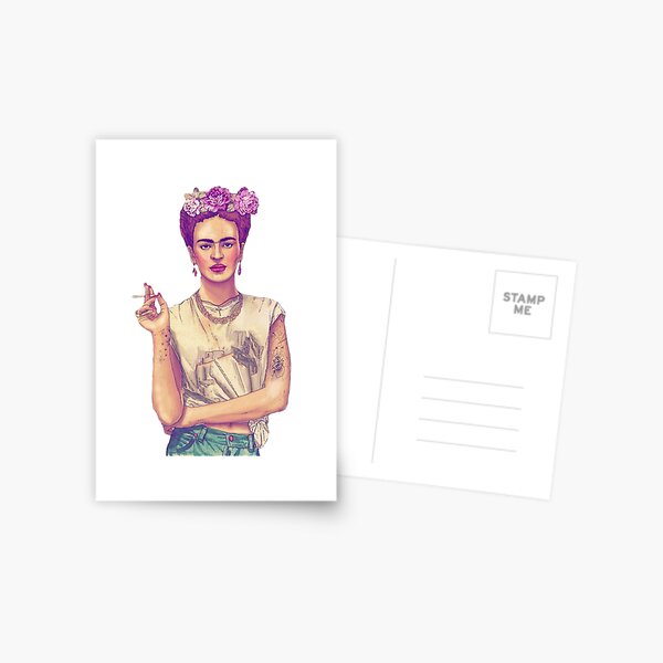 Smoking Frida Kahlo Postcard
