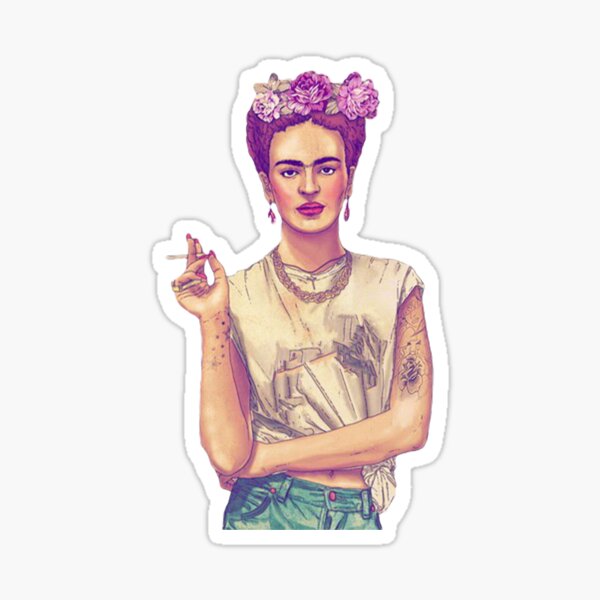 Fumar frida kahlo Pegatina