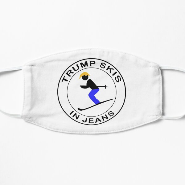 Trump Skis In Jeans Flat Mask