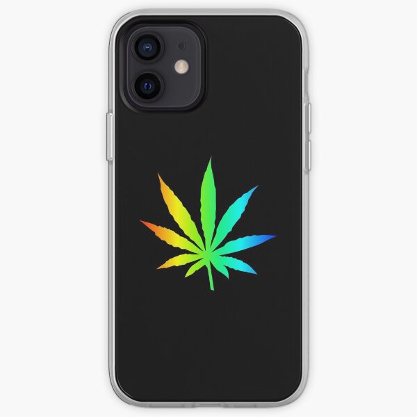 Rainbow Marijuana Leaf iPhone Soft Case