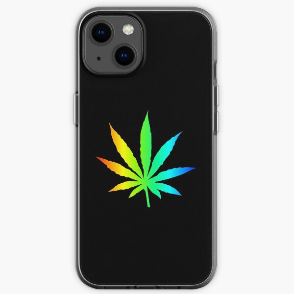 Rainbow Marijuana Leaf iPhone Soft Case
