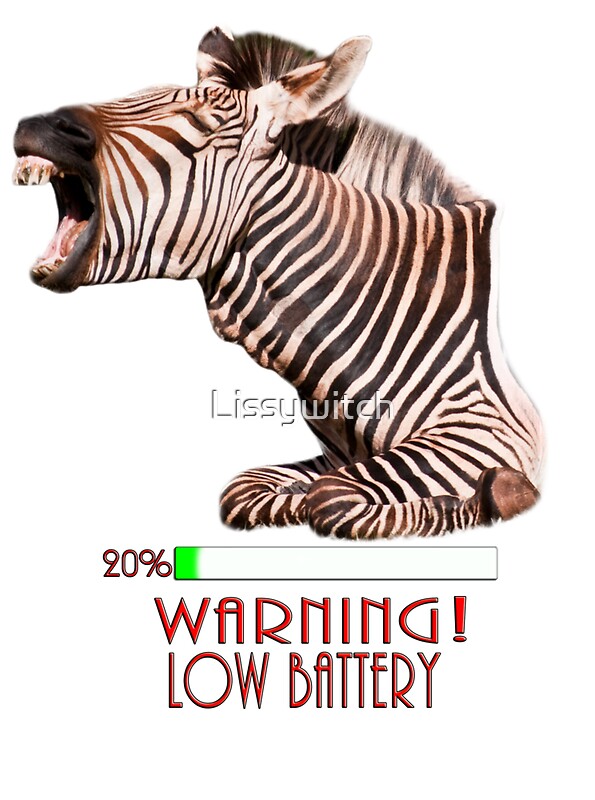 "Warning! Low Battery" Stickers by Lissywitch Redbubble