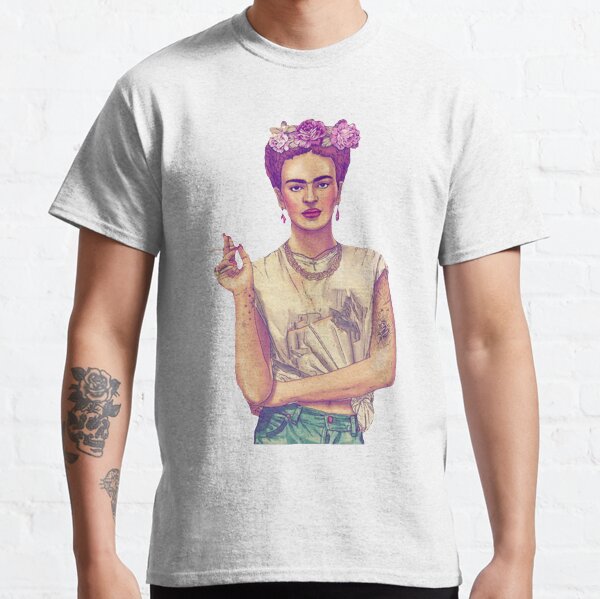 Fumar frida kahlo Camiseta clásica
