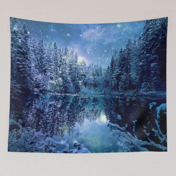 Item preview, A Cold Winter's Night : Blue Winter Wonderland designed and sold by 2sweetsDesign.