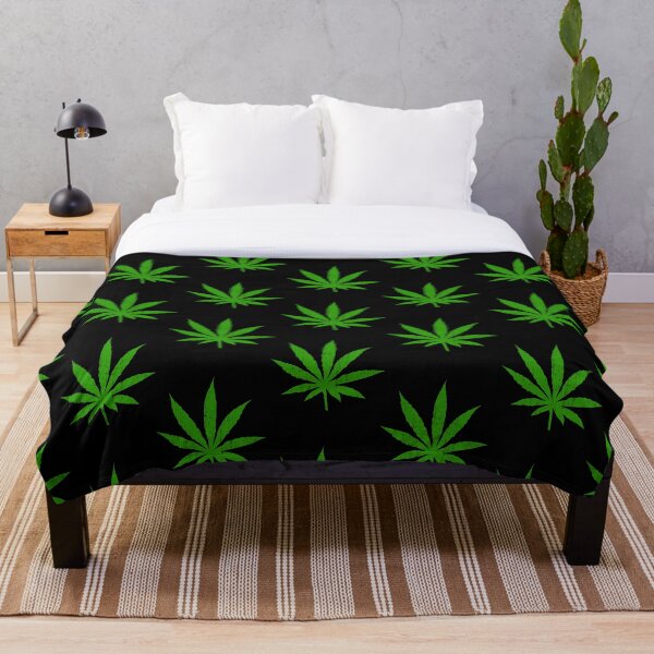 Marijuana Leaf Throw Blanket