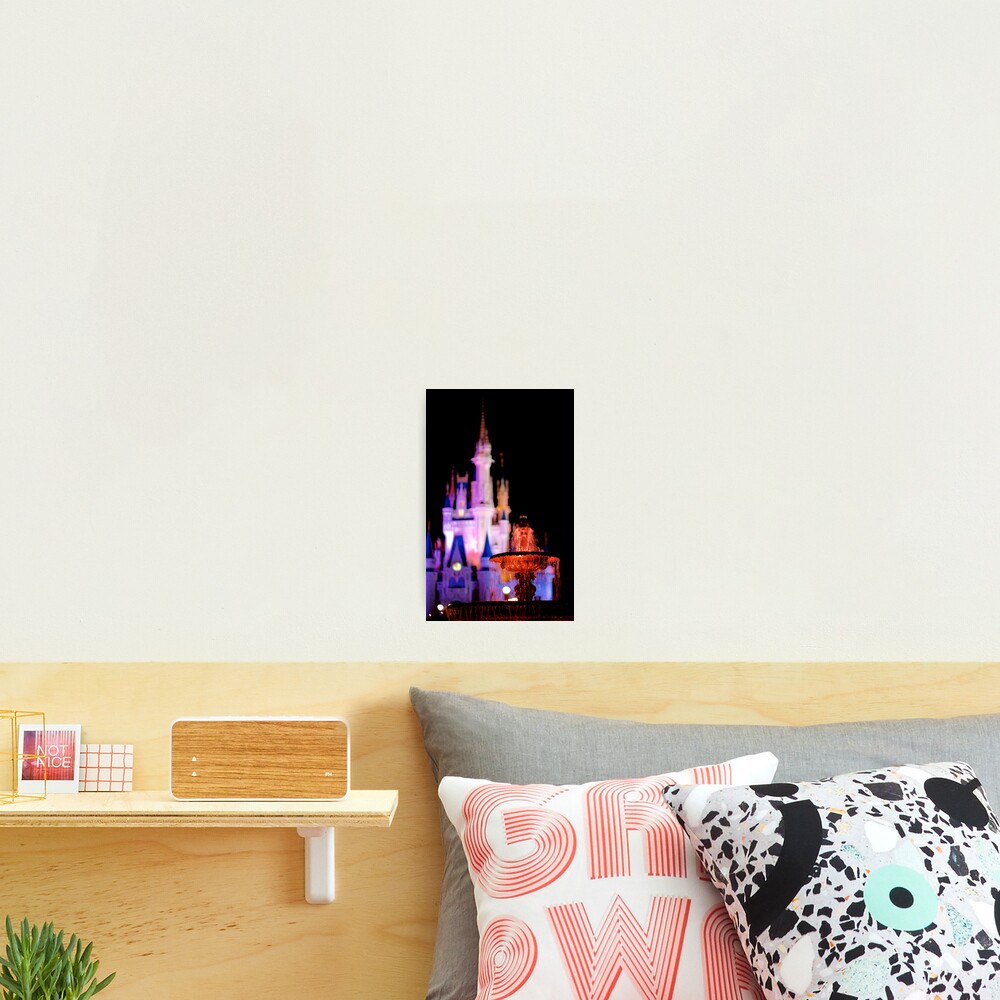 Warm Fountain, Cool Castle Photographic Print
