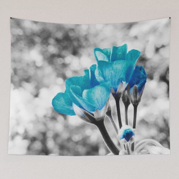 Item preview, Near Bloom Flowers Turquoise Blue designed and sold by 2sweetsDesign.