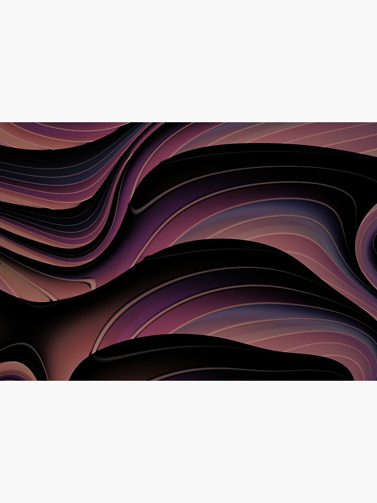 Wine Purple and Black Swirl Wave Pattern by RootSquare