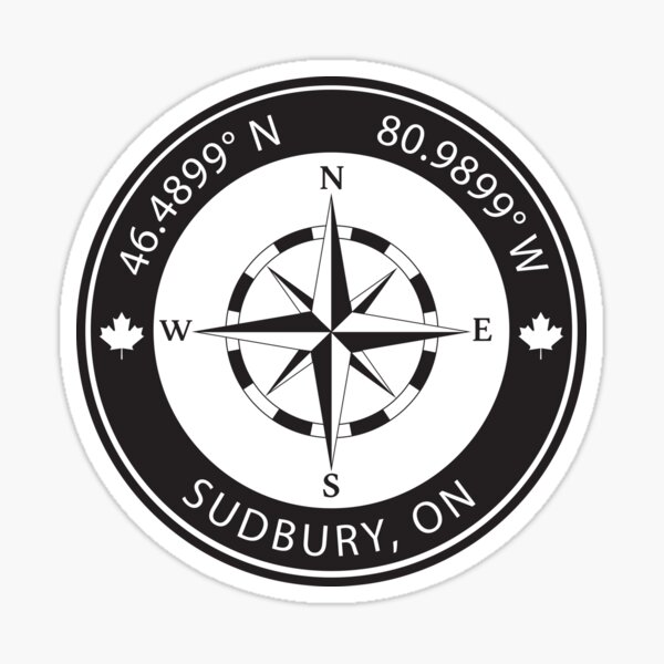 Item preview, Sudbury, Ontario Geographical Coordinates designed and sold by TeeOhGraphics.