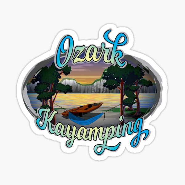Hammock Camping Ozark Kayamping Kayaking River Design Sticker