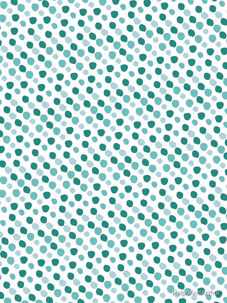 Thumbnail 3 of 3, Scarf, Sea Blue Fun Spots designed and sold by RalphAndArthur.