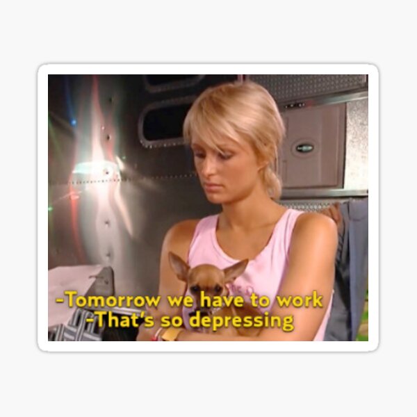 Paris Hilton simple life quote Sticker