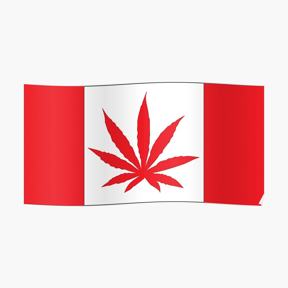MARIJUANA LEAF CANADIAN FLAG PATCH CANADA GAG GIFT EMBROIDERED IRON-ON POT BC 