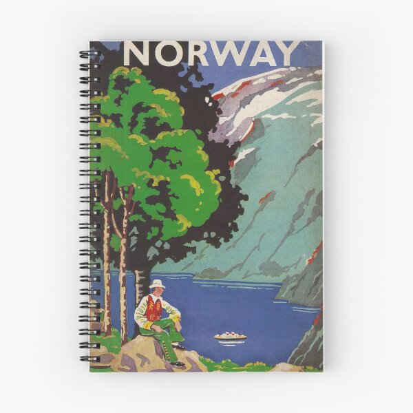 Item preview, Norway vintage travel poster designed and sold by stickart-marek.
