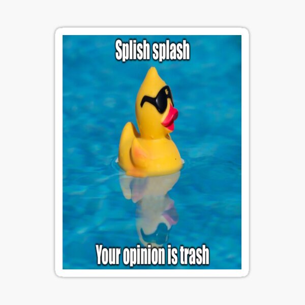 Splish Splash Your Opinion Is Trash