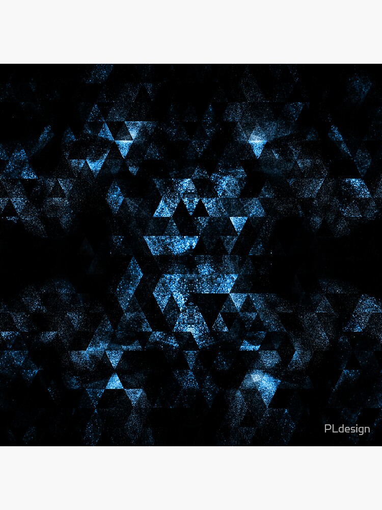 Triangle Geometric Blue Smoky Galaxy pattern by PLdesign