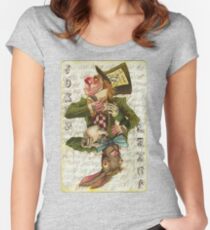 Mad Hatter Joker Card Fitted Scoop T-Shirt