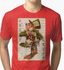 Mad Hatter Joker Card Tri-blend T-Shirt