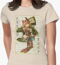Mad Hatter Joker Card Women's Fitted T-Shirt