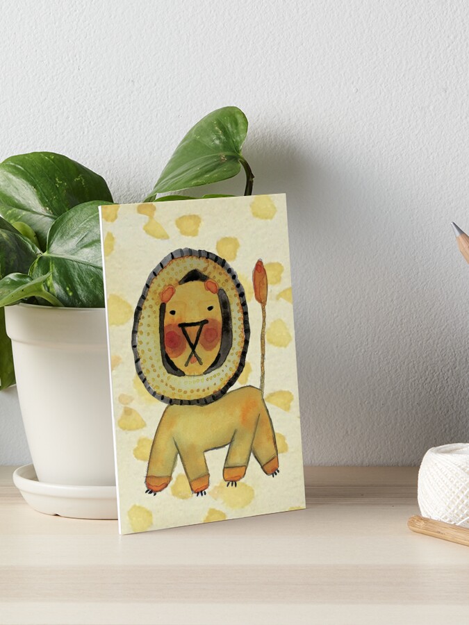 Bebe Lion Art Board Print By Rubyrhea Redbubble