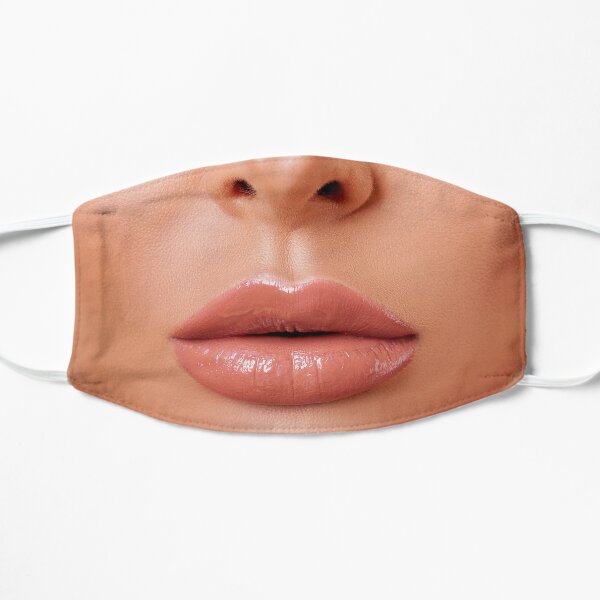 Funny Face Female Super Model Big Pouty Lips  Flat Mask