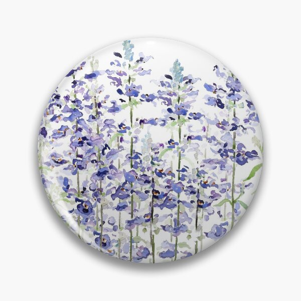 Item preview, hand painted blue mealycup sage flowers watercolor   designed and sold by SelenePaintings .