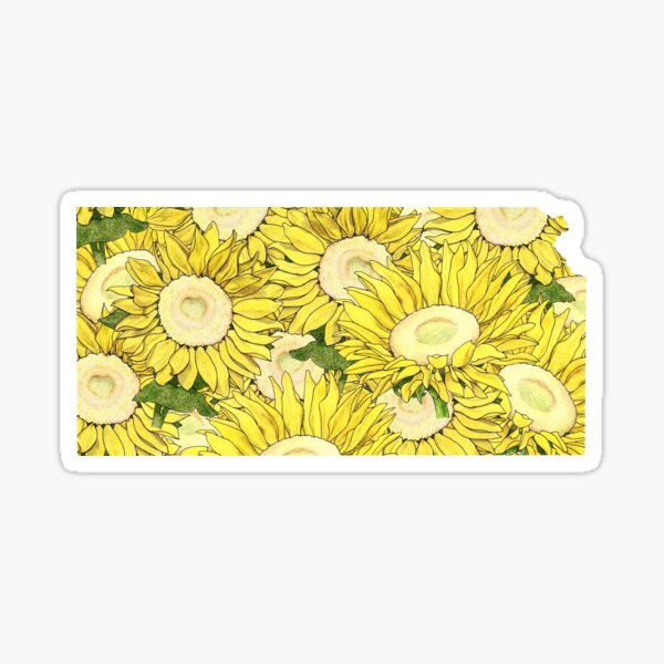 Kansas Flowers Sticker