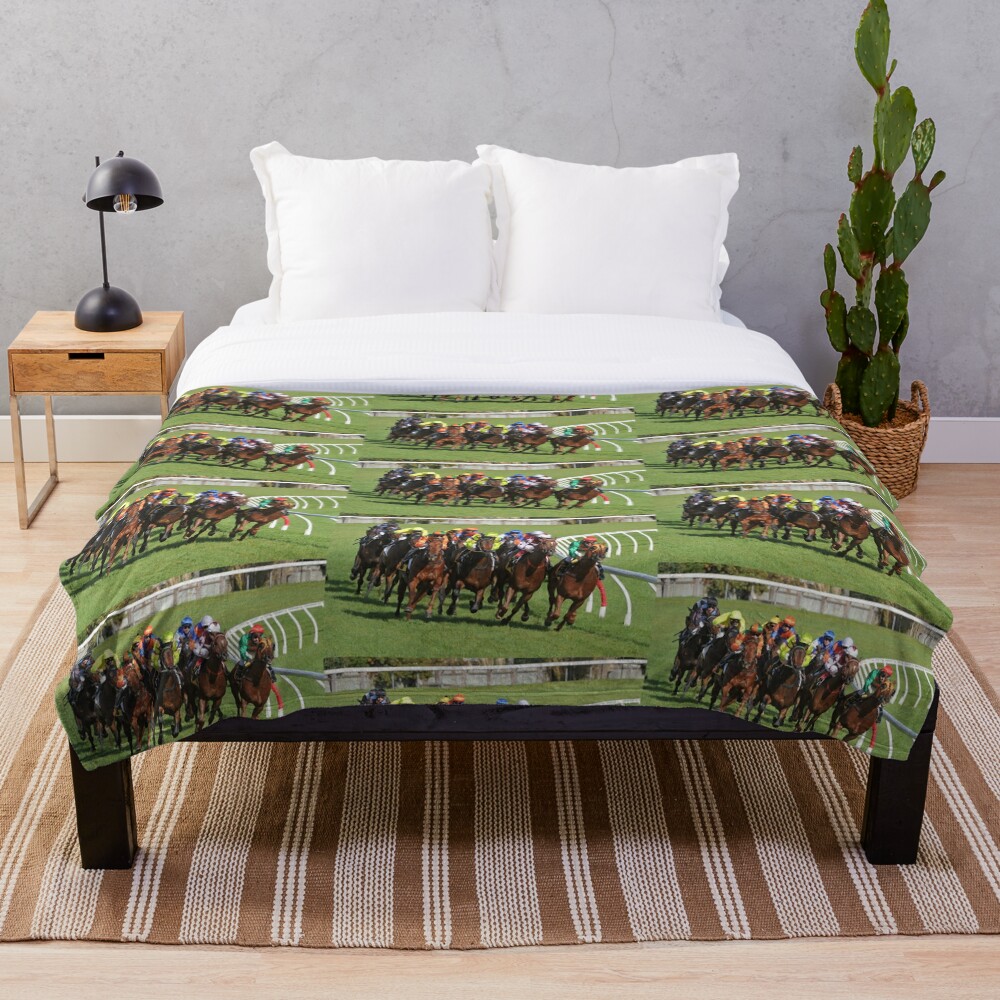 "Horse racing action" Throw Blanket for Sale by quentinjlang Redbubble
