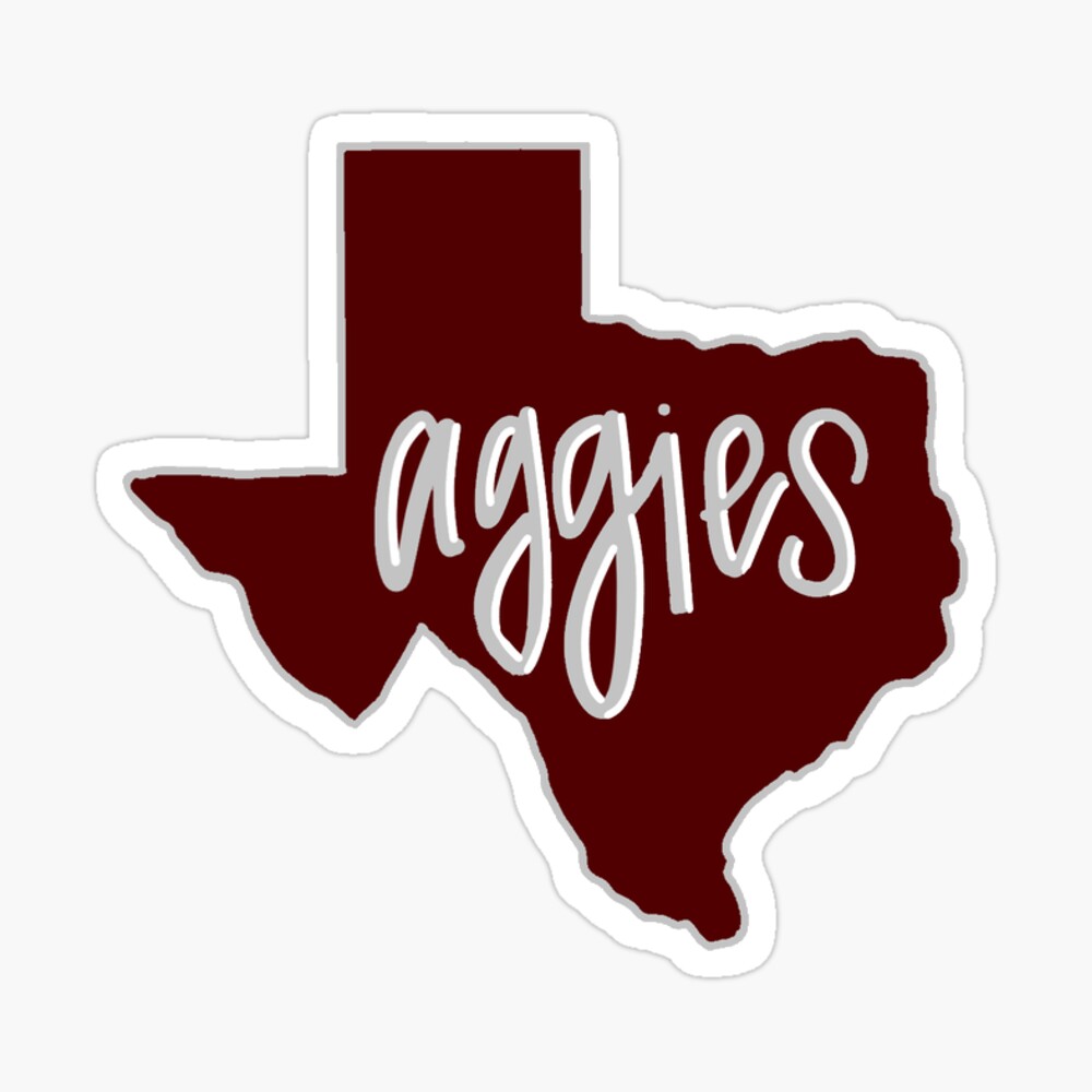 TAMU Gig'em Sticker for Sale by baileyandblu