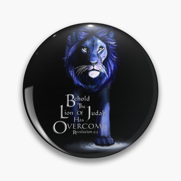 Item preview, Lion of Judah With Scripture (Electric Blue) designed and sold by IgniteWithin.