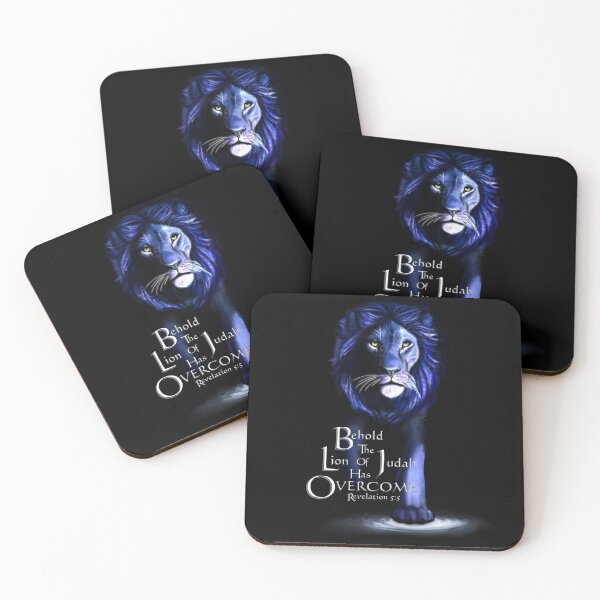 Item preview, Lion of Judah With Scripture (Electric Blue) designed and sold by IgniteWithin.