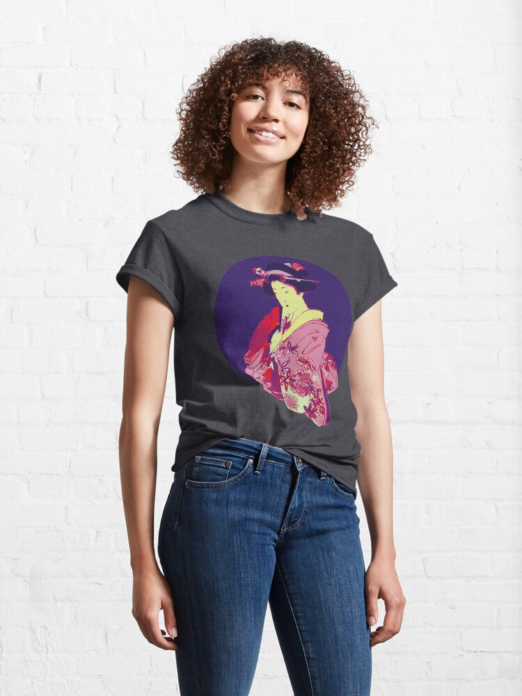 Alternate view of japan geisha japanese lady art Classic T-Shirt