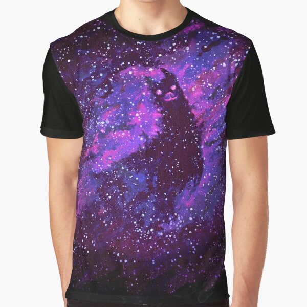 Cosmic Purple Space Llama Graphic T-Shirt