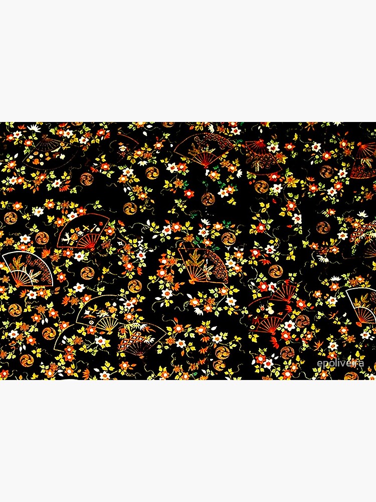 Black Floral Fan Pattern by epoliveira