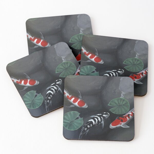 Item preview, Original Koi Pond Art designed and sold by ArtSaurus.