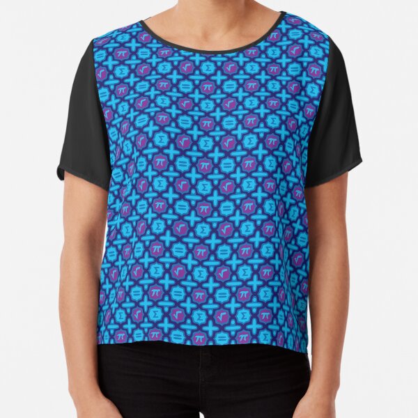 Totally Math in Blue Chiffon Top