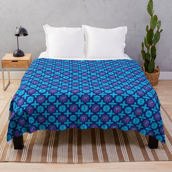 Totally Math in Blue Throw Blanket