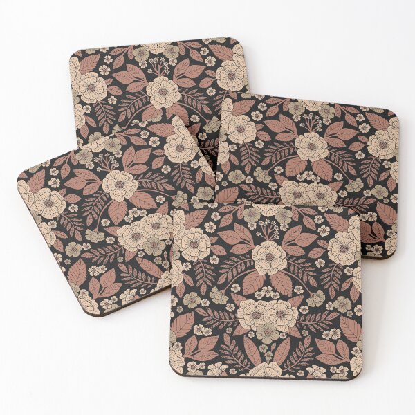 Item preview, Mauve, Brown & Black Floral Pattern designed and sold by somecallmebeth.
